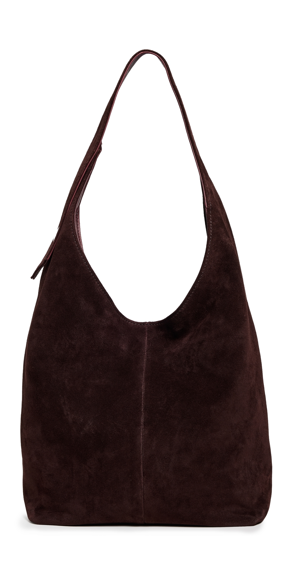 Maeden Monday Suede Shoulder Bag In Burgundy