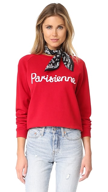 Maison kitsune parisienne sweatshirt clearance