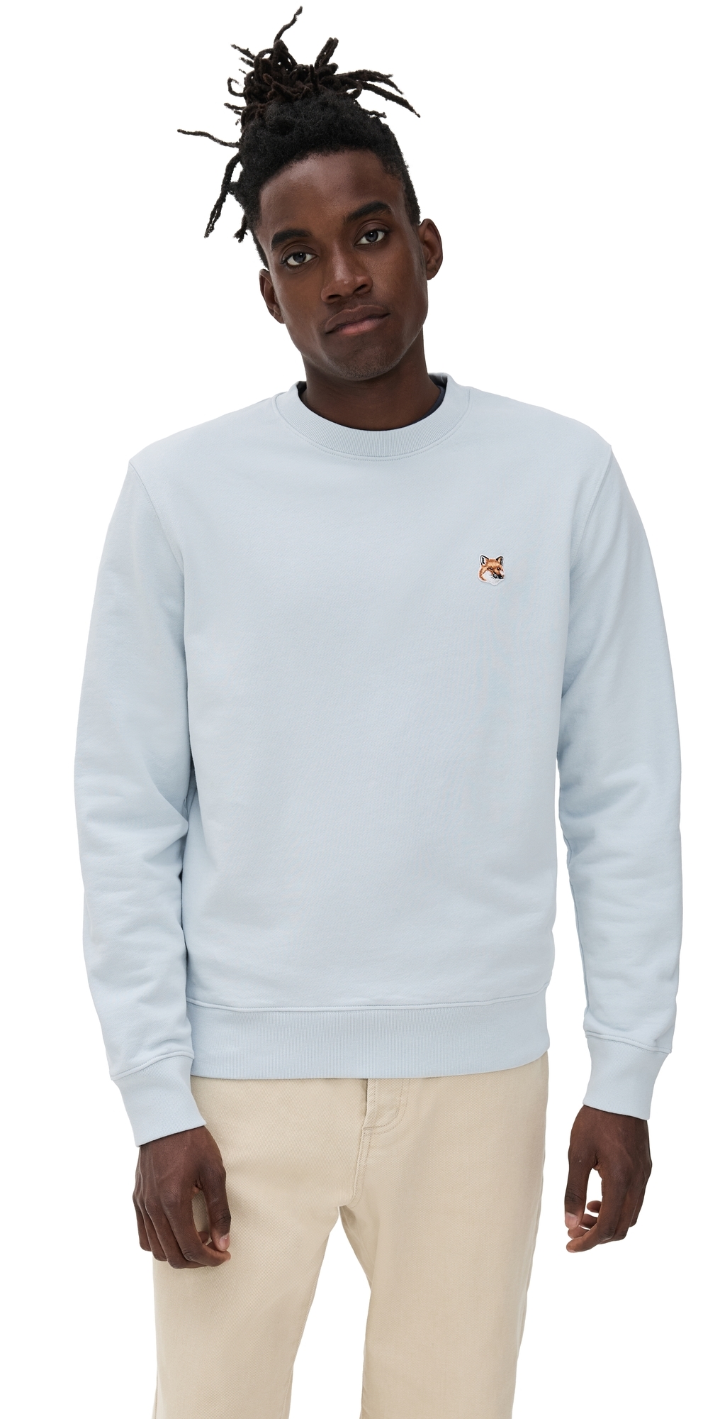 Maison Kitsuné Fox Head Patch Regular Sweatshirt Cirrus Blue
