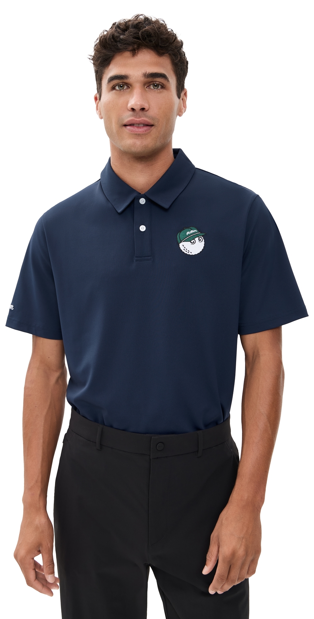 Malbon Golf Fairway Baldwin Polo Navy In Blue