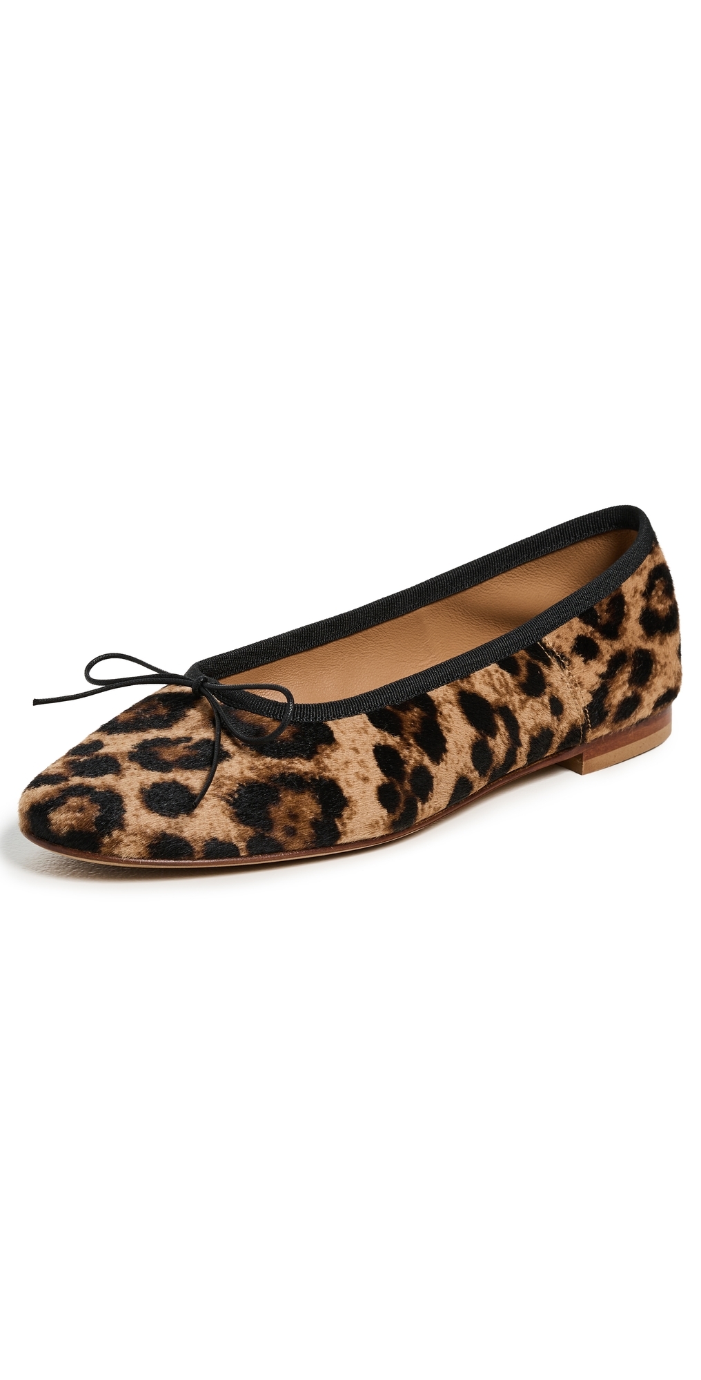 Mansur Gavriel Dance Ballerina Flats Leopard/black In Multi