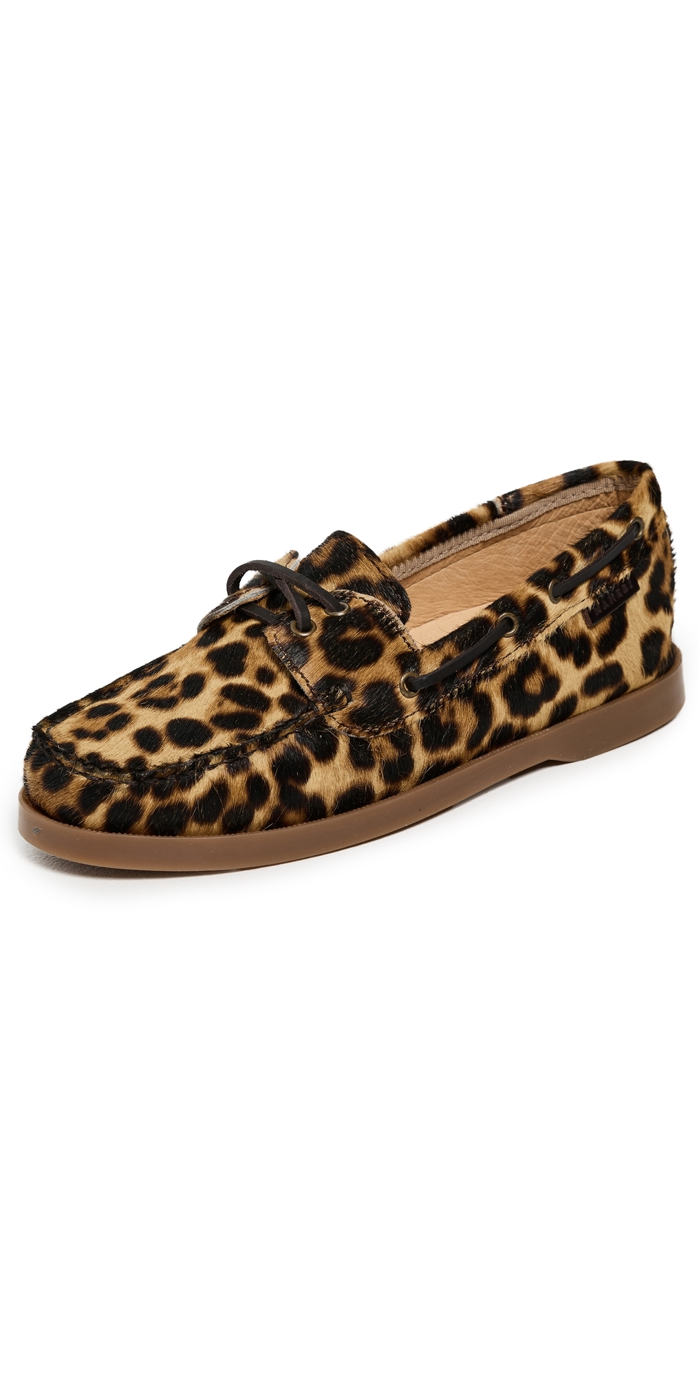 Manebi Boat Shoes Leopard In Animal Print