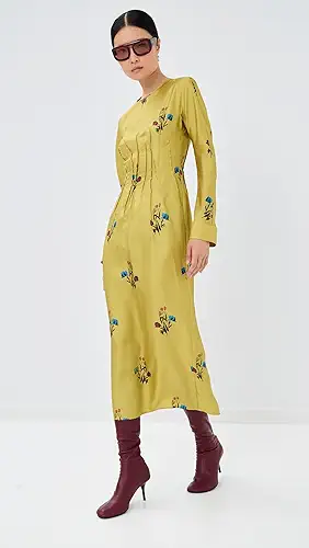 Marni Silk Long Sleeve Dress