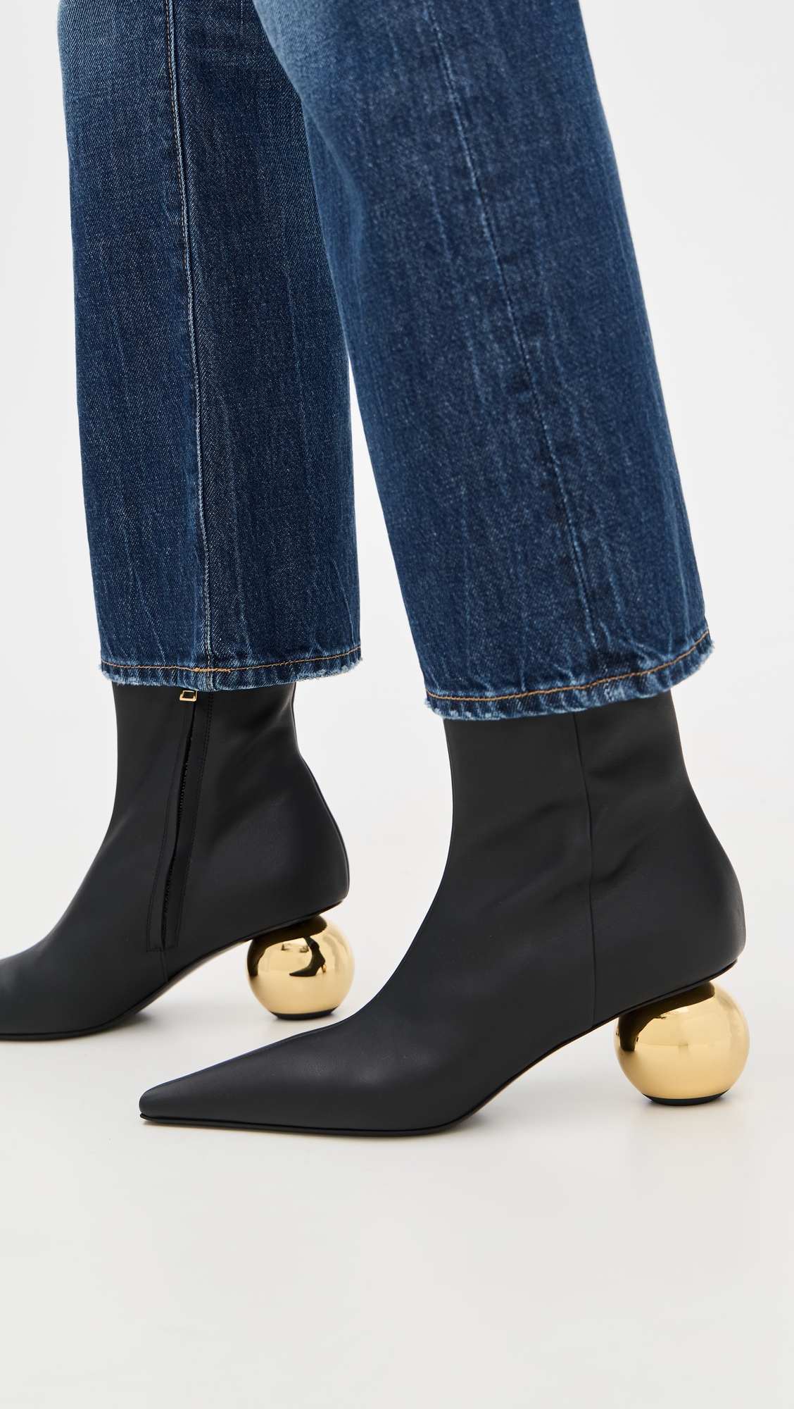 Marni Black Leather Ankle Boots thumbnail
