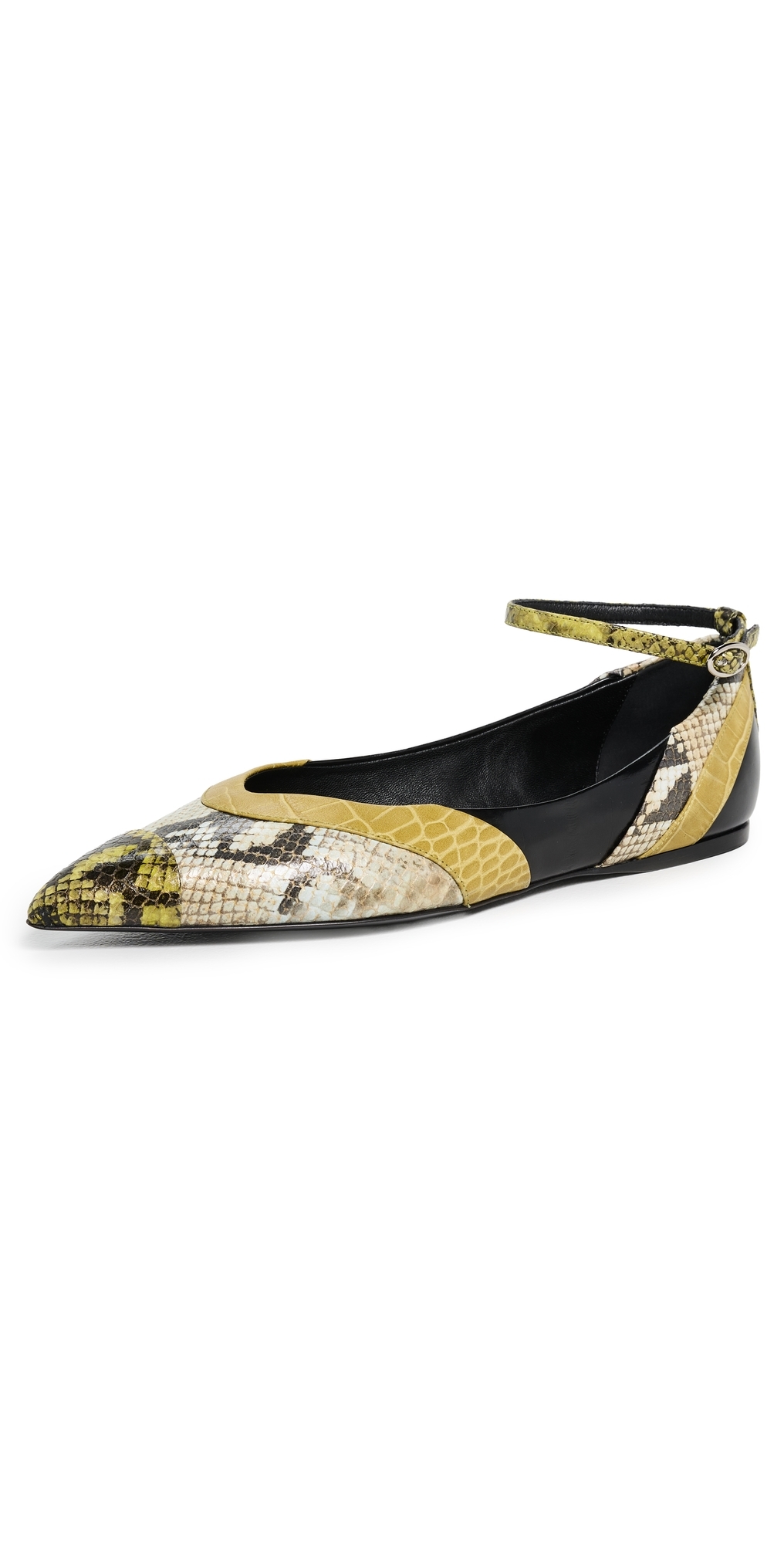 Marni Snake-print Ballet Flats In Brown