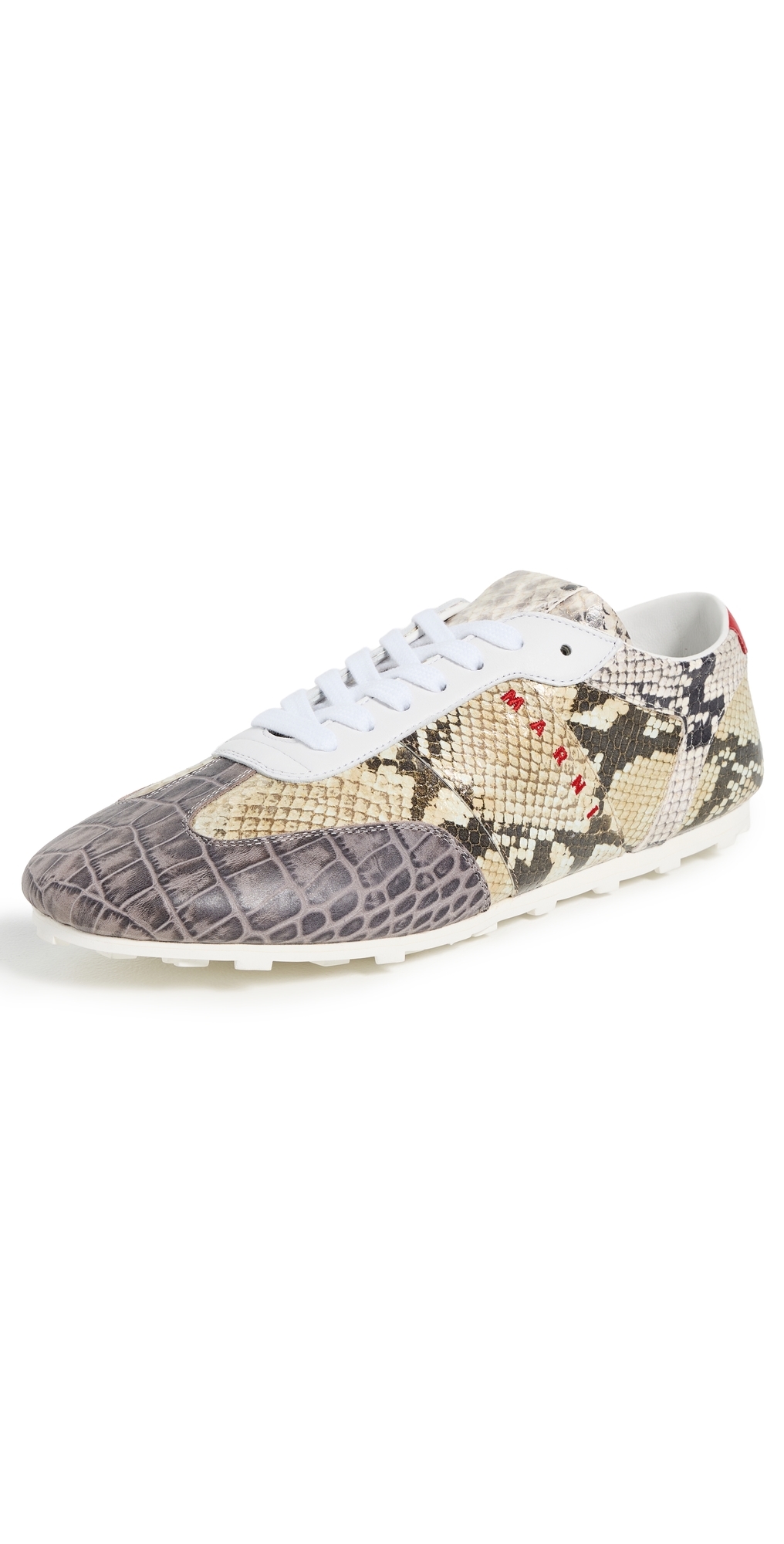 Marni Sneakers Grey Multicolor In Animal Print