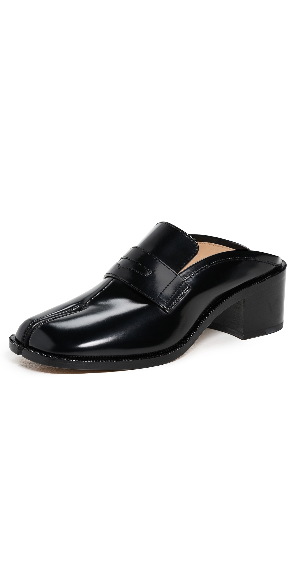 Maison Margiela Tabi City Loafer Mule Woman Black In Black
