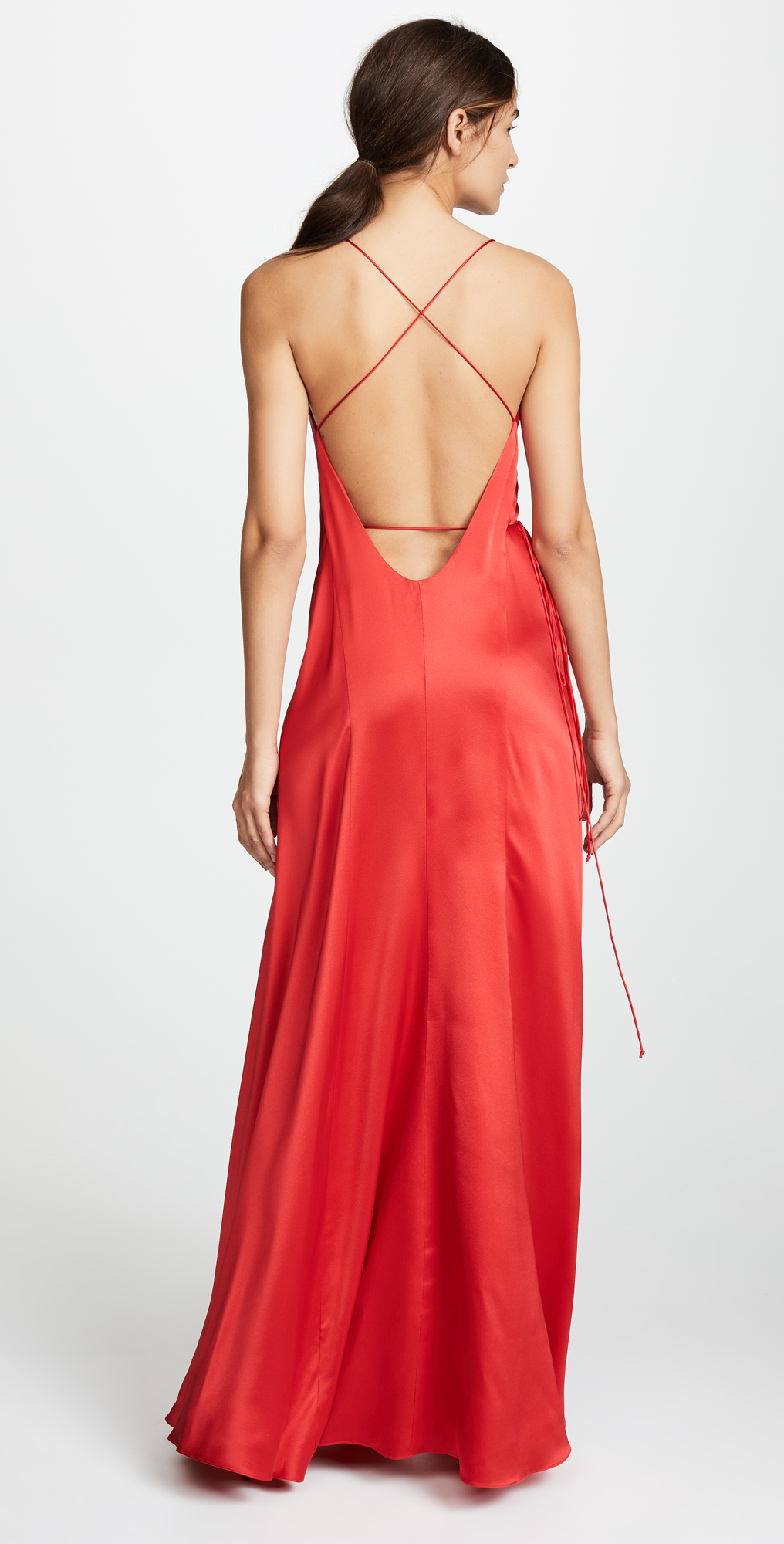 michelle mason strappy wrap dress