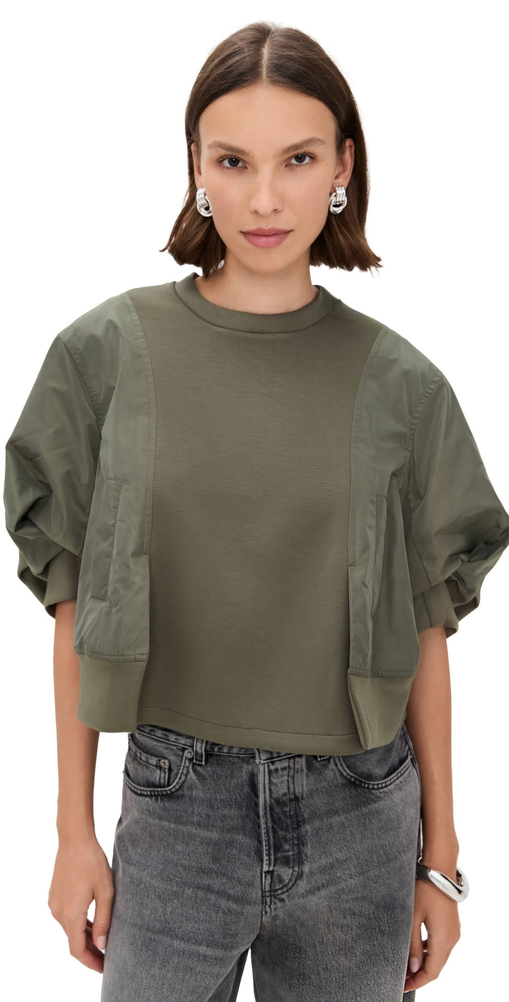 Meimeij Combo Cropped Top Mility In Multi