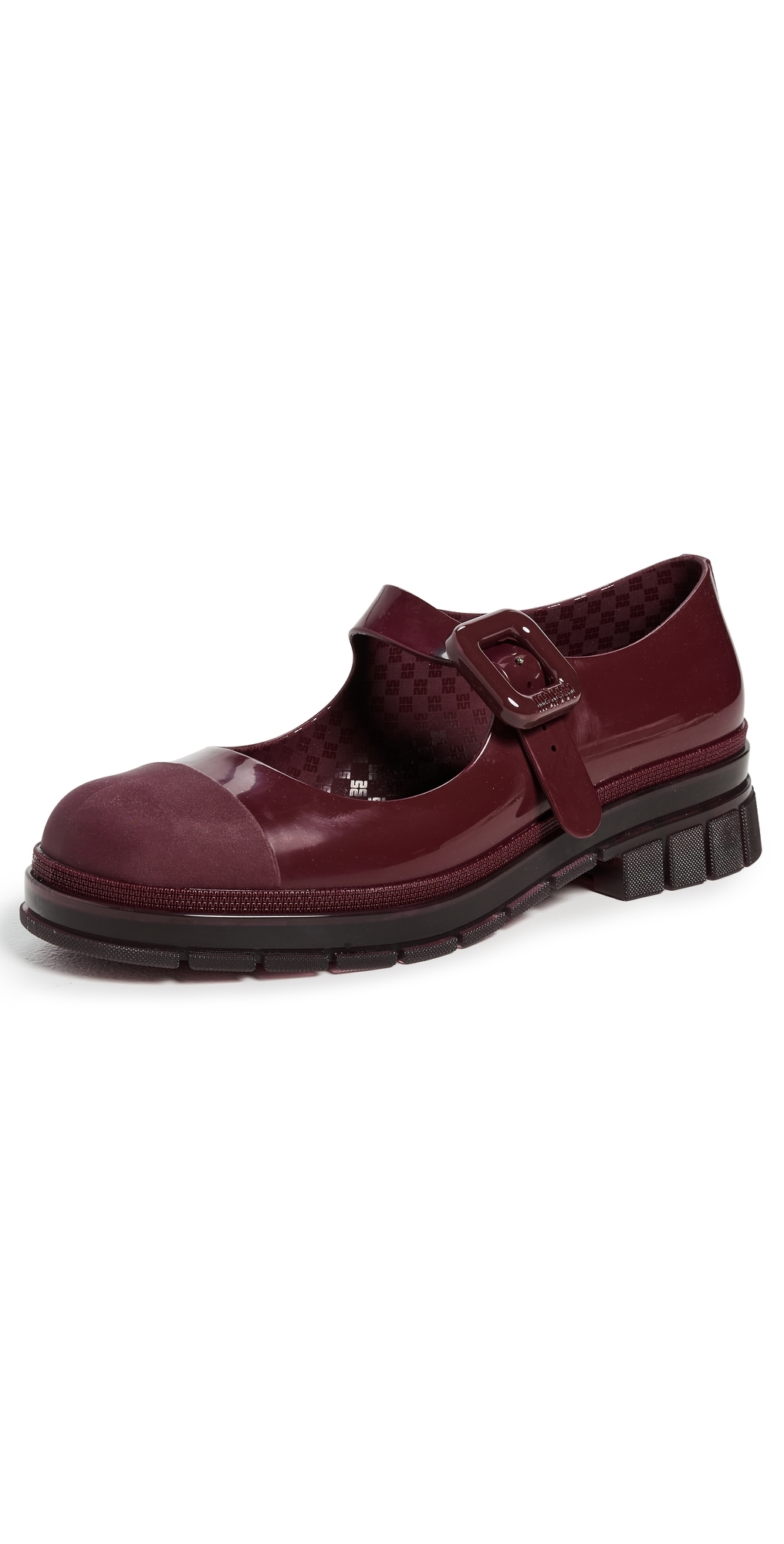 Melissa June Mary Janes Burgundy In Burgundy
