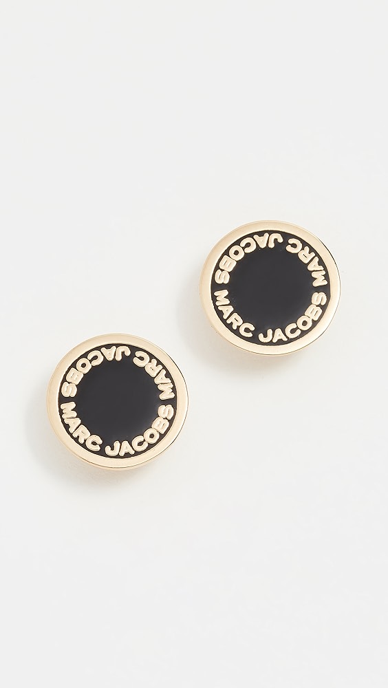 Marc jacobs enamel logo disc earrings clearance