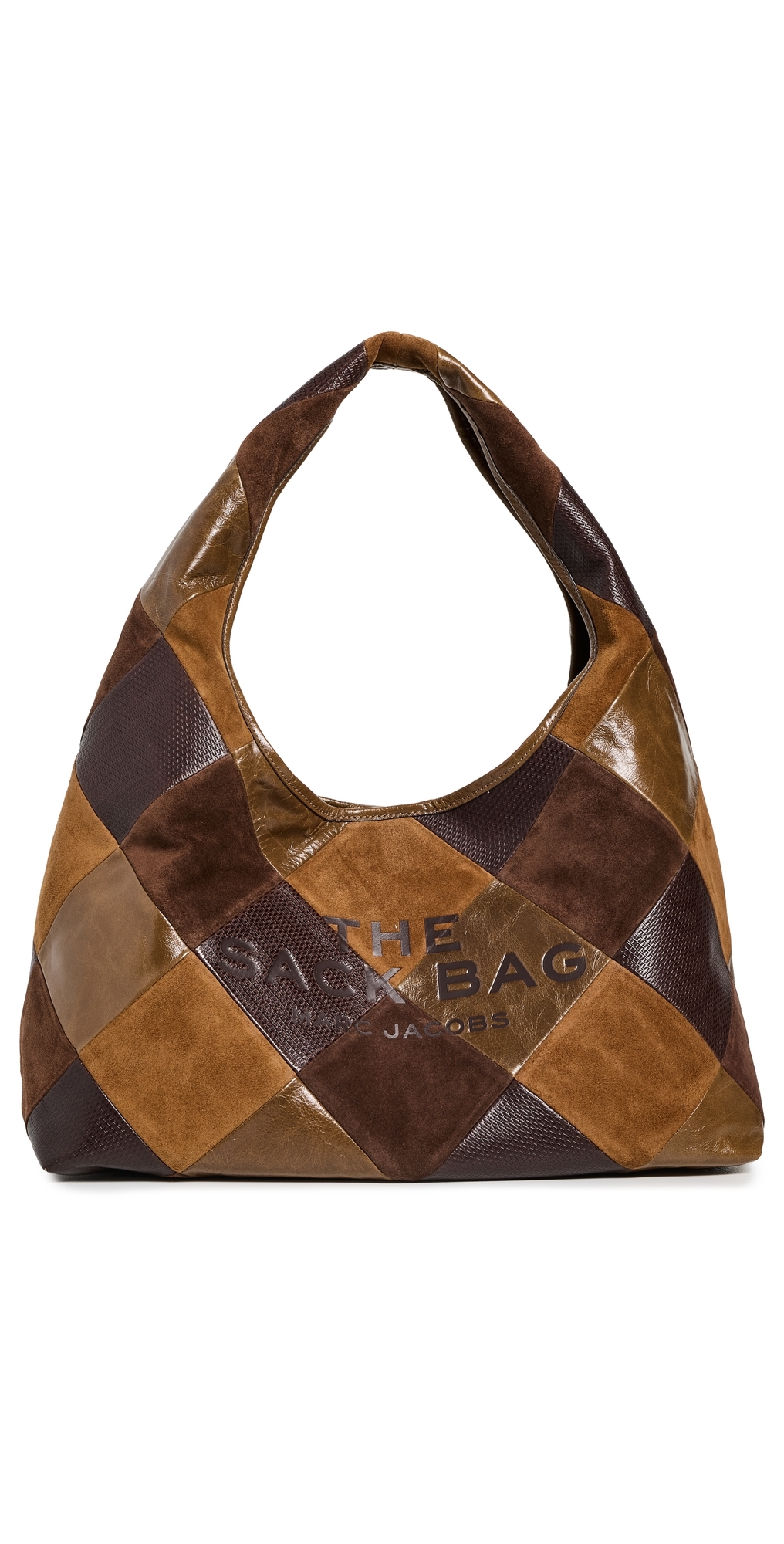 Marc Jacobs The Suede Patchwork Sack Bag Brown Multi In Multi