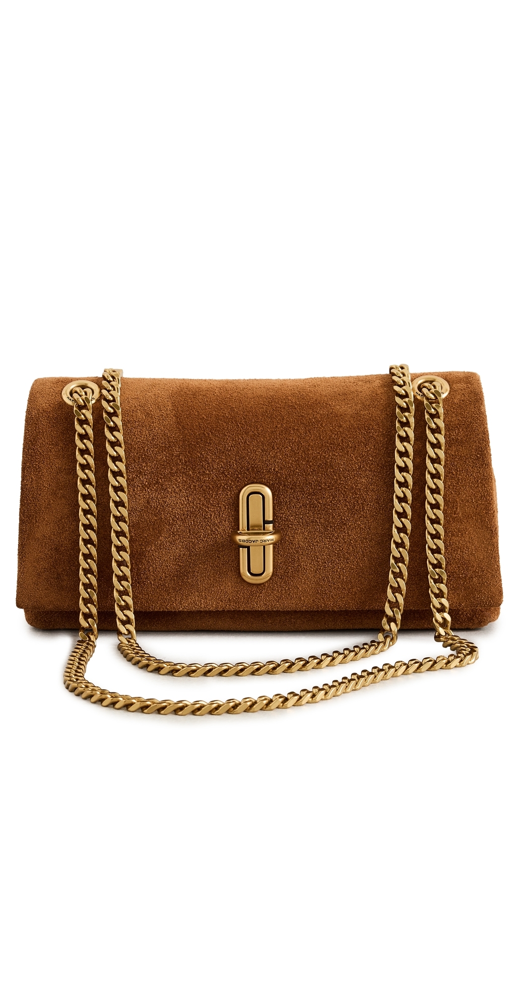 Marc Jacobs The Suede Dual Chain Mini Bag Copper In Brown