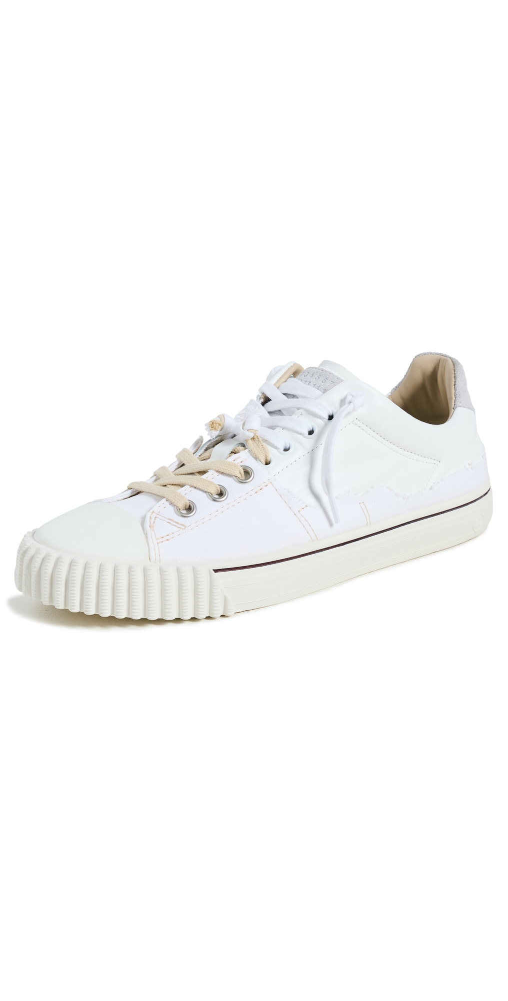 Maison Margiela New Evolution Low Sneakers In White/off White