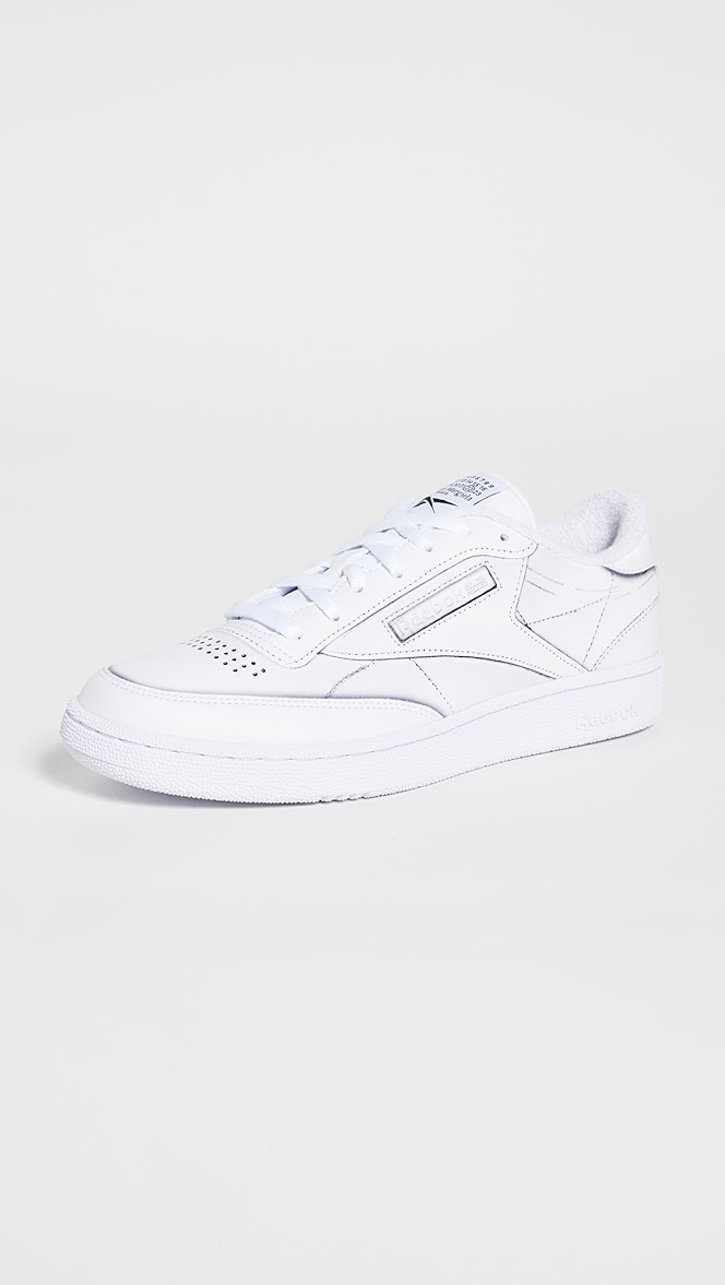Maison Margiela X Reebok Project 0 Club C Leather Sneakers East Dane Maison Margiela X Reebok Project 0 Club C Leather Sneakers East Dane