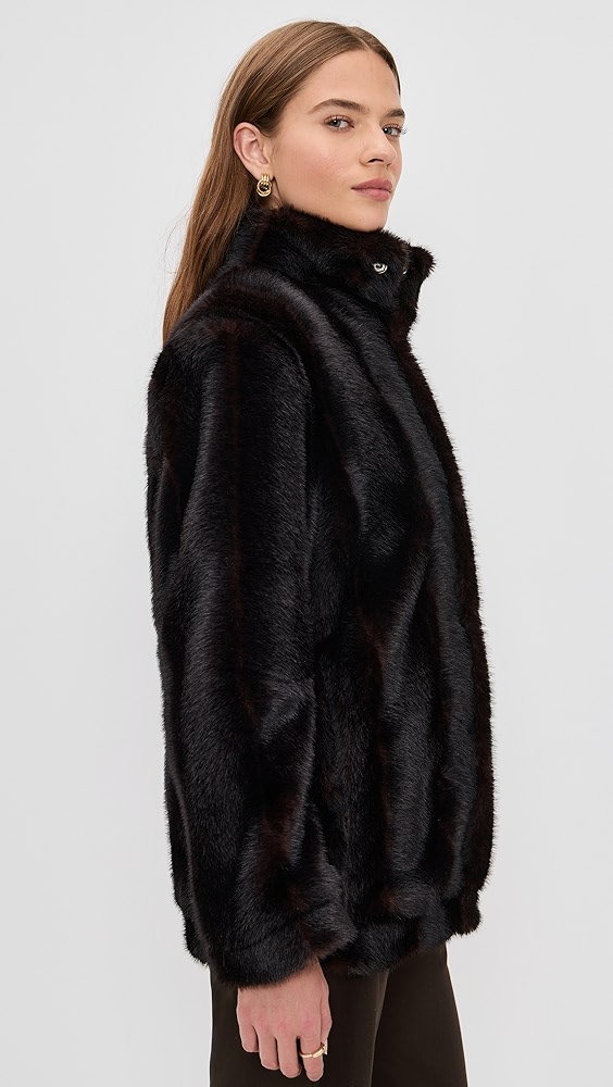 MM6 Maison Margiela Faux Fur Sports Jacket | Shopbop