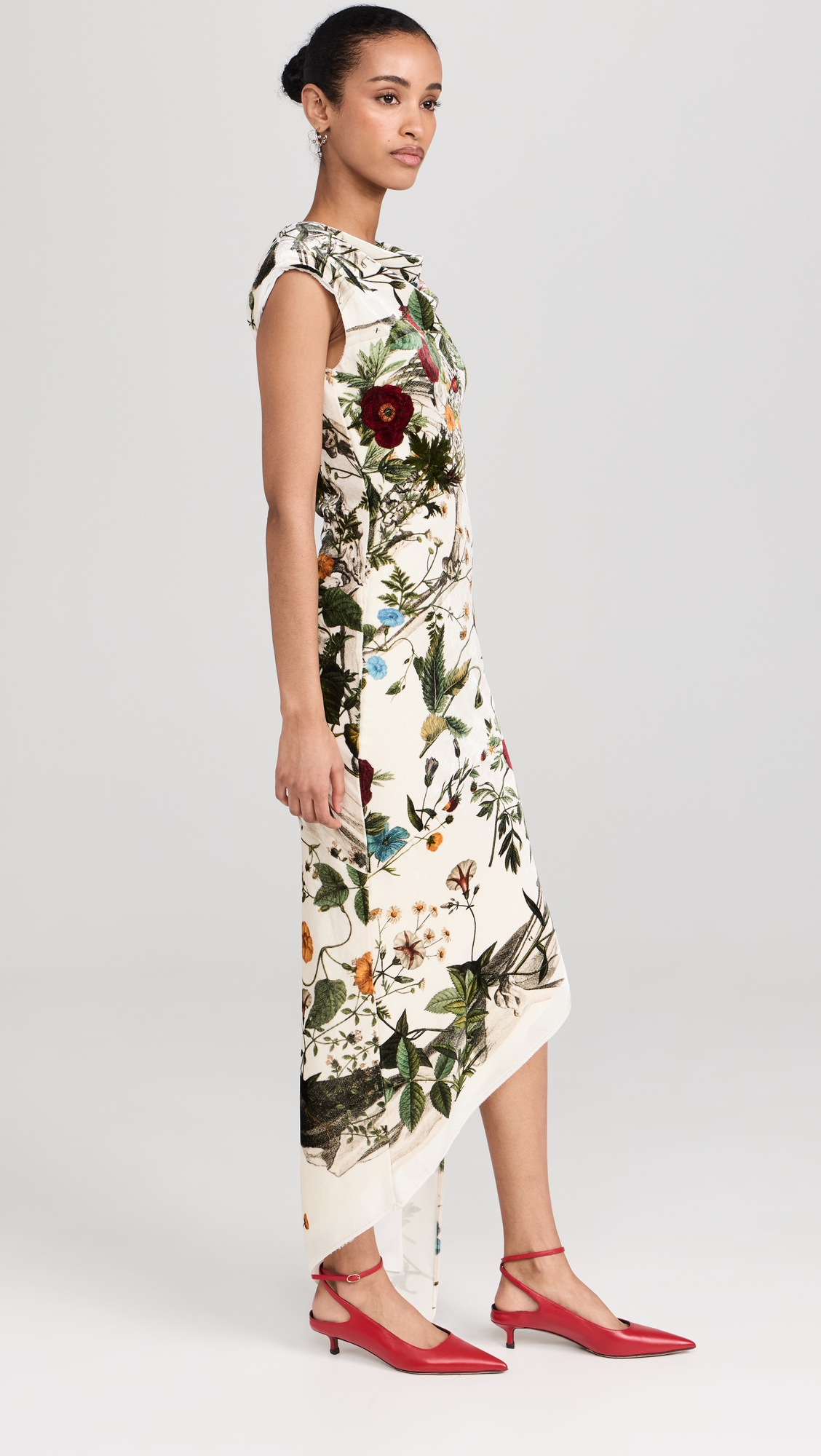 Monse Floral Skeleton Velvet Dress thumbnail