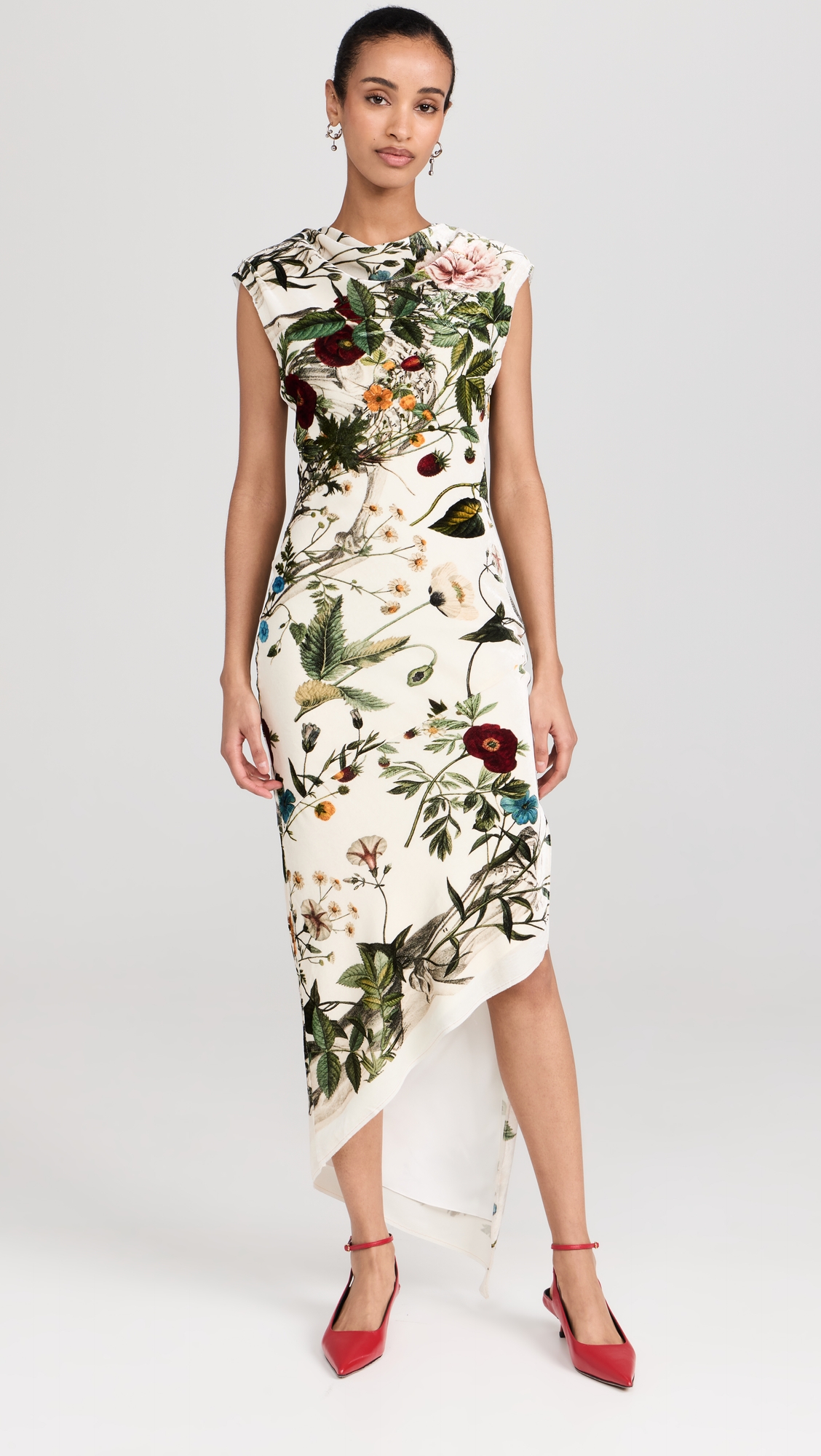 Monse Floral Skeleton Velvet Dress thumbnail