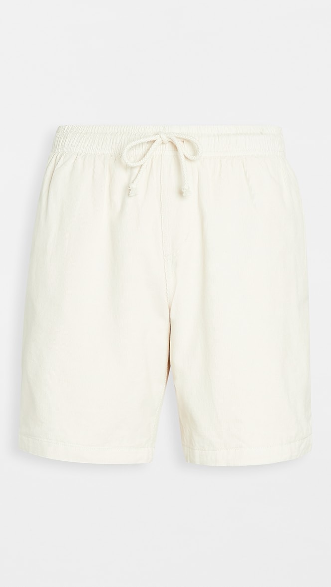 white corduroy shorts