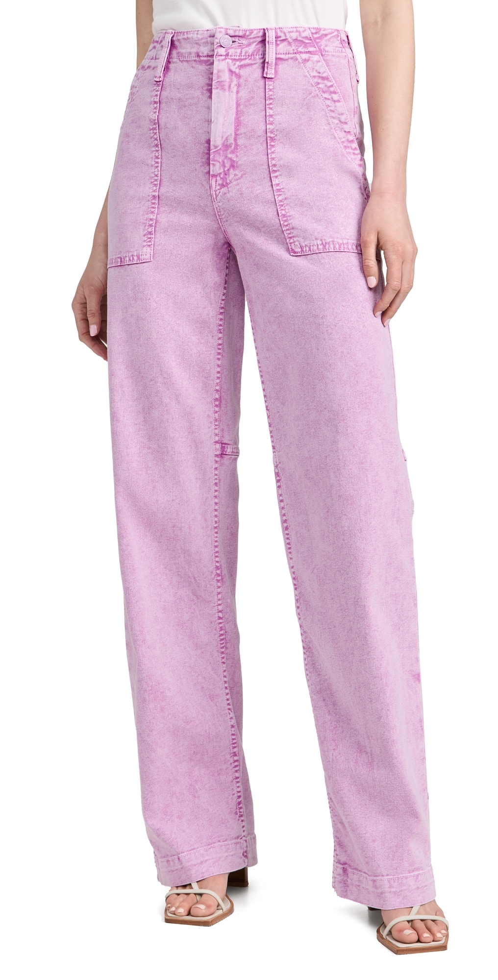 Mother High Waisted Patch Pocket Spinner Heel Smokey Grape Pants In Purple - Size 33 In Smokey Grape