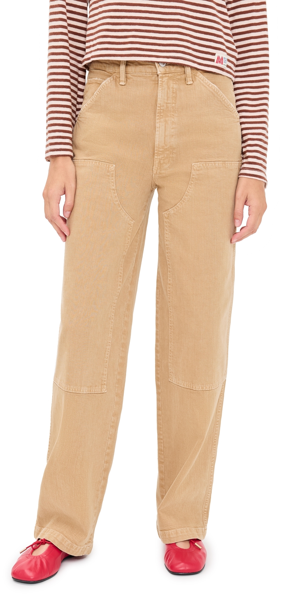 Mother Bees Knees Stud Finder Pants Devil Doesn't Care Whole Wheat In Brown