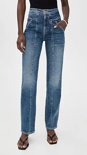 MOTHER The Riveter Rambler Zip Sneak Jeans