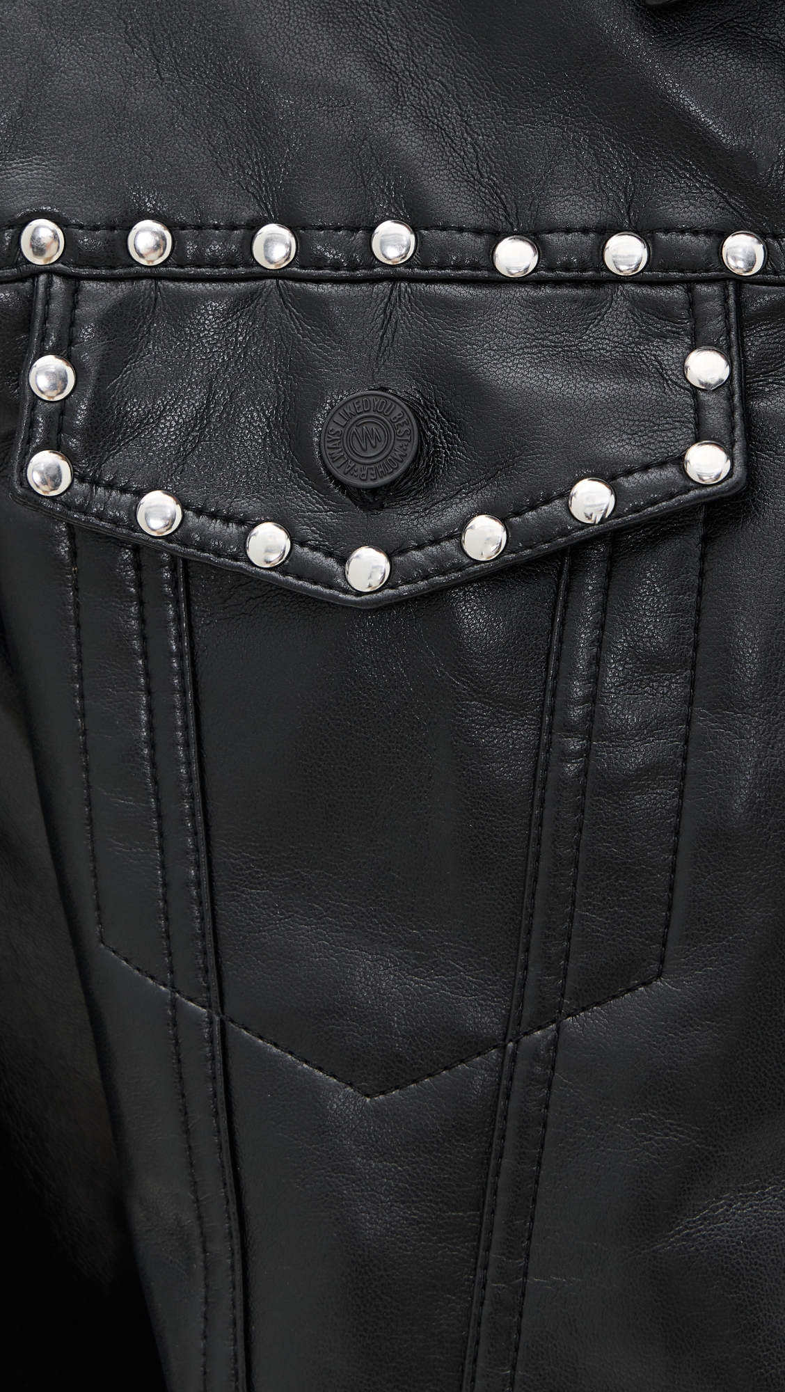 MOTHER The Bruiser Faux Leather Biker Jacket thumbnail