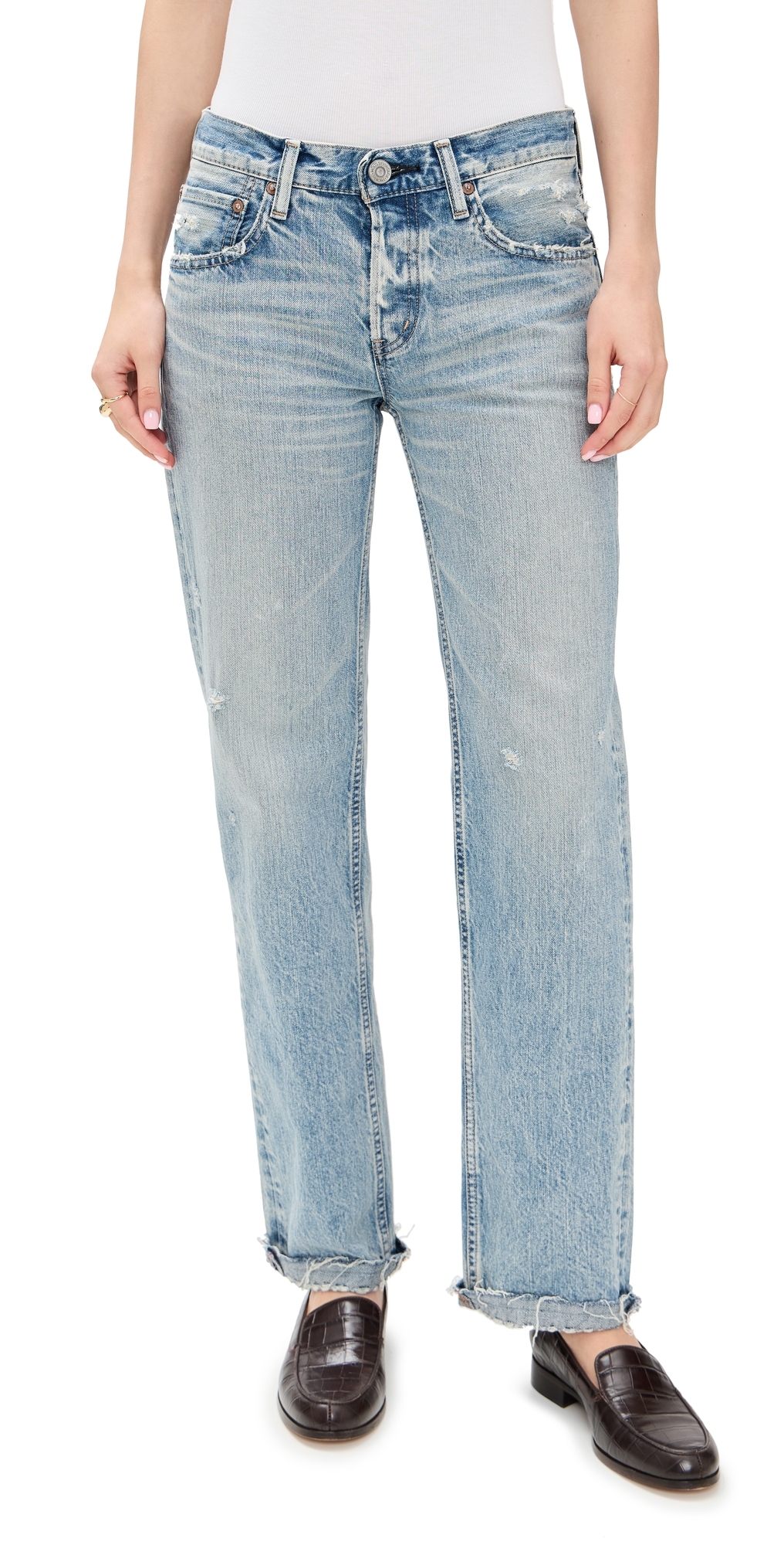 Moussy Vintage Mv Arverne Straight Low Jeans Blue