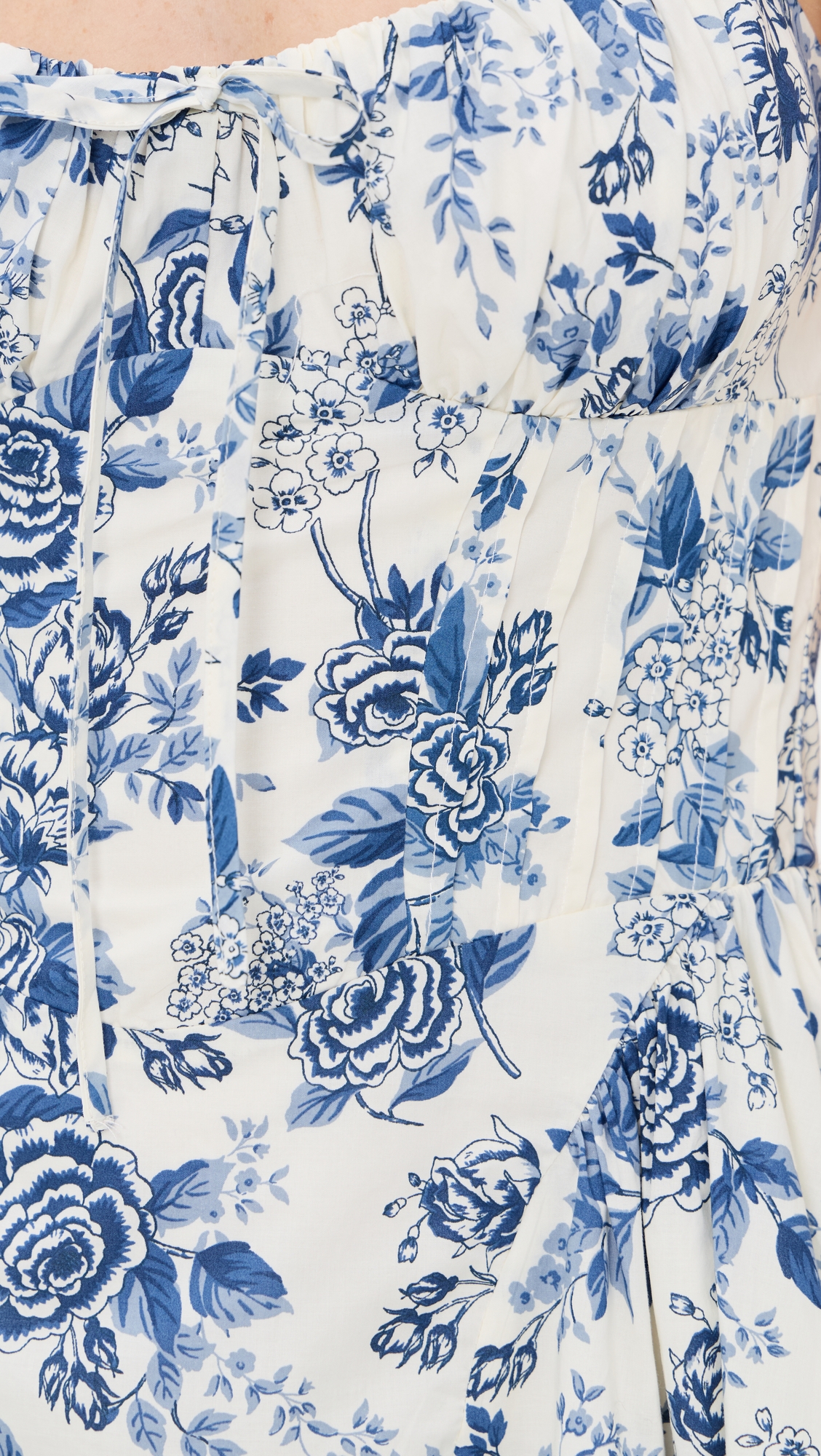 Moon River Corset Floral Midi Dress