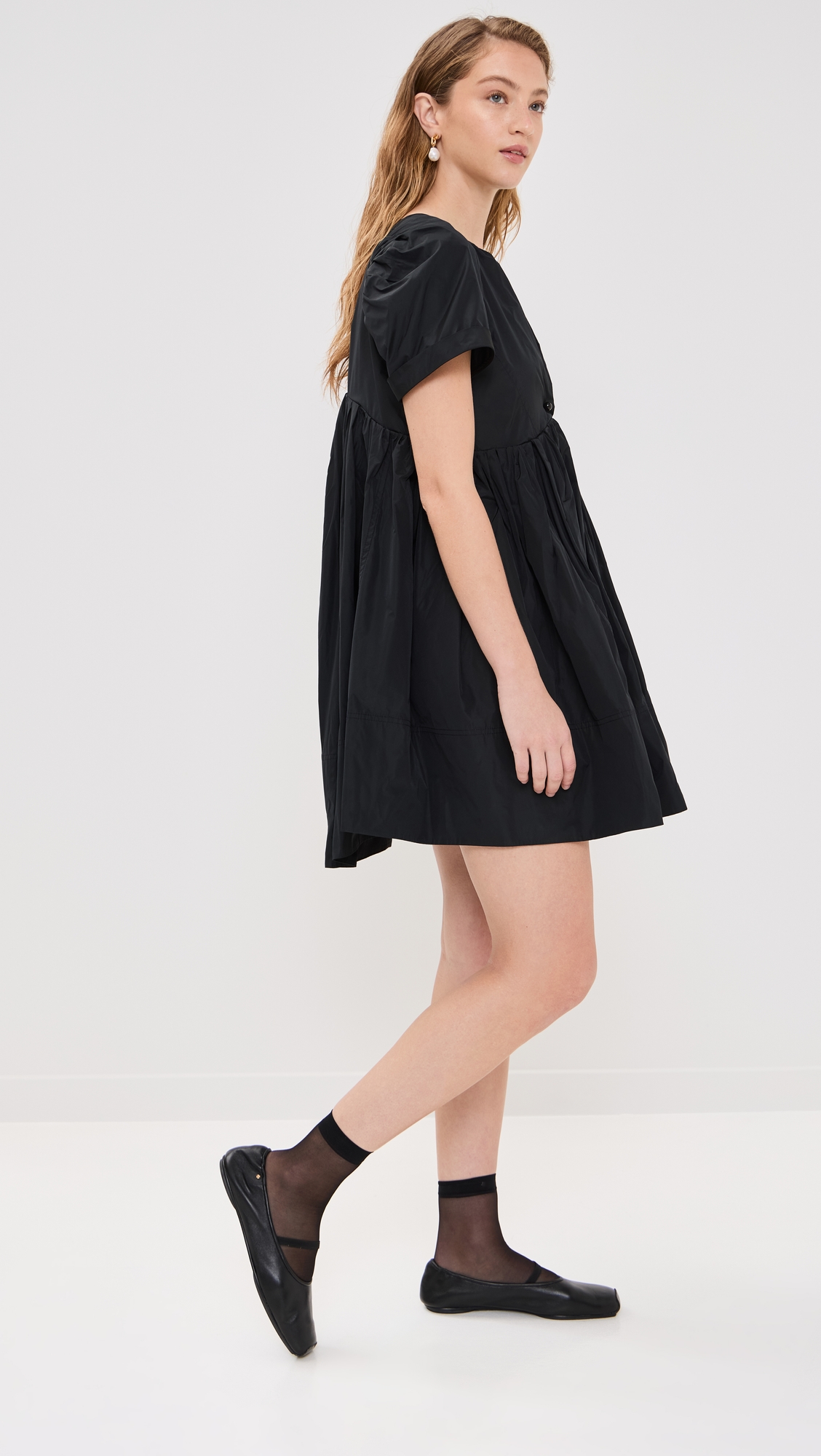 Nackiye Peony Mini Dress With Pearl Pin