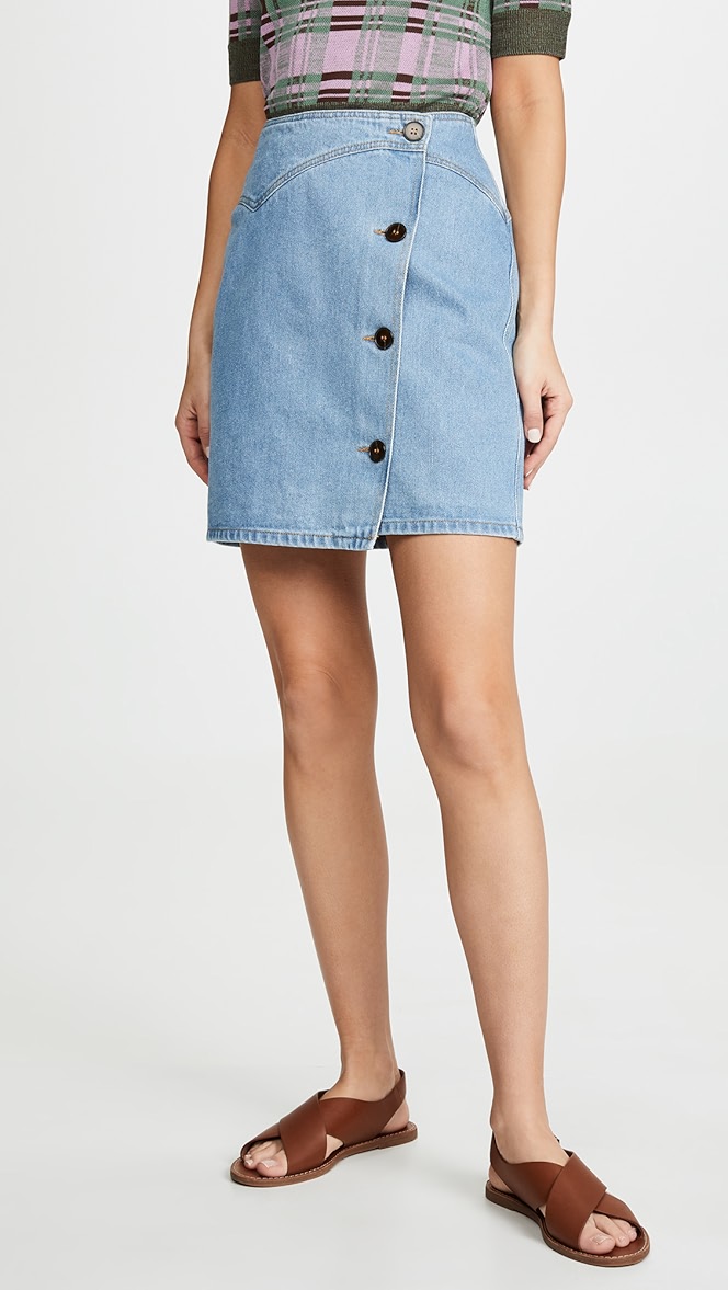 nanushka denim skirt