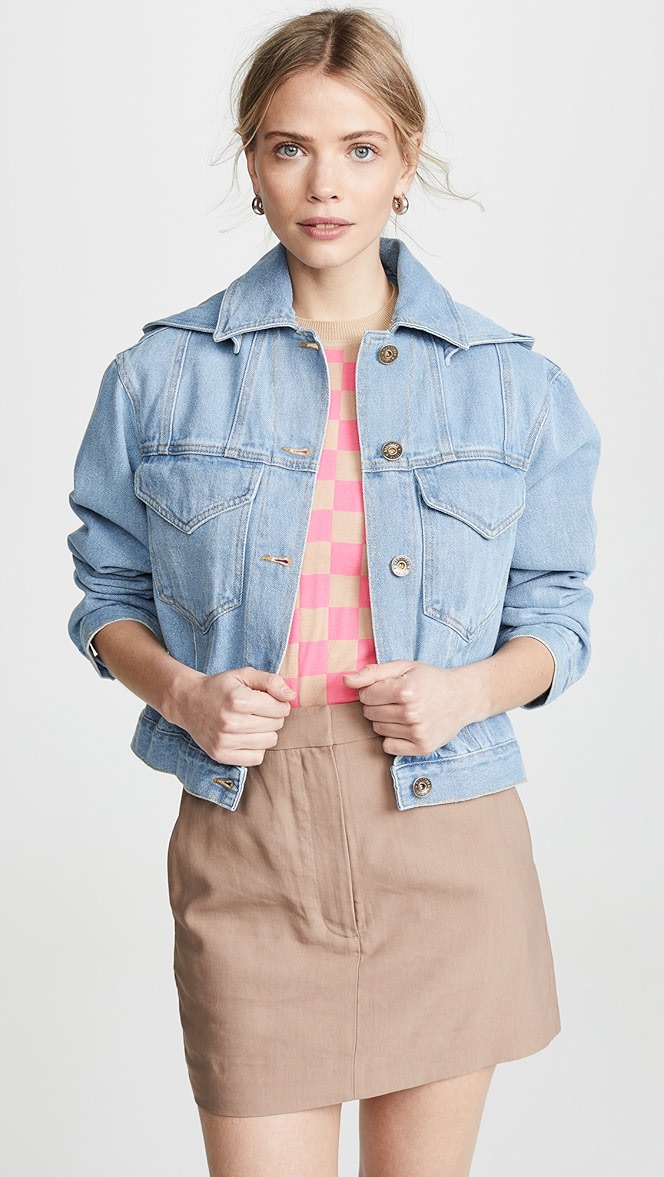 nanushka denim jacket