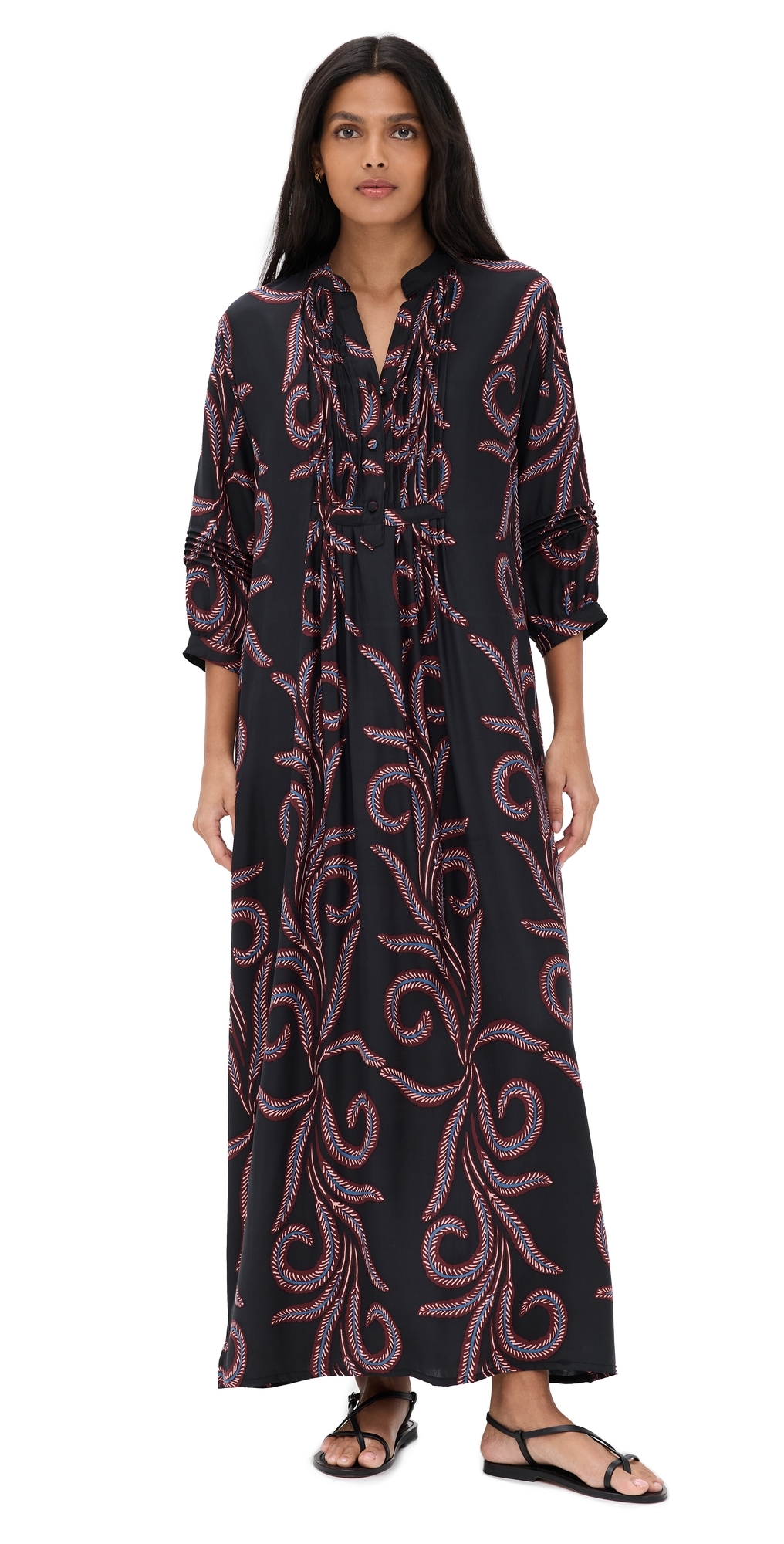 Natalie Martin Collection Sammie Maxi Dress Feather Black In Black