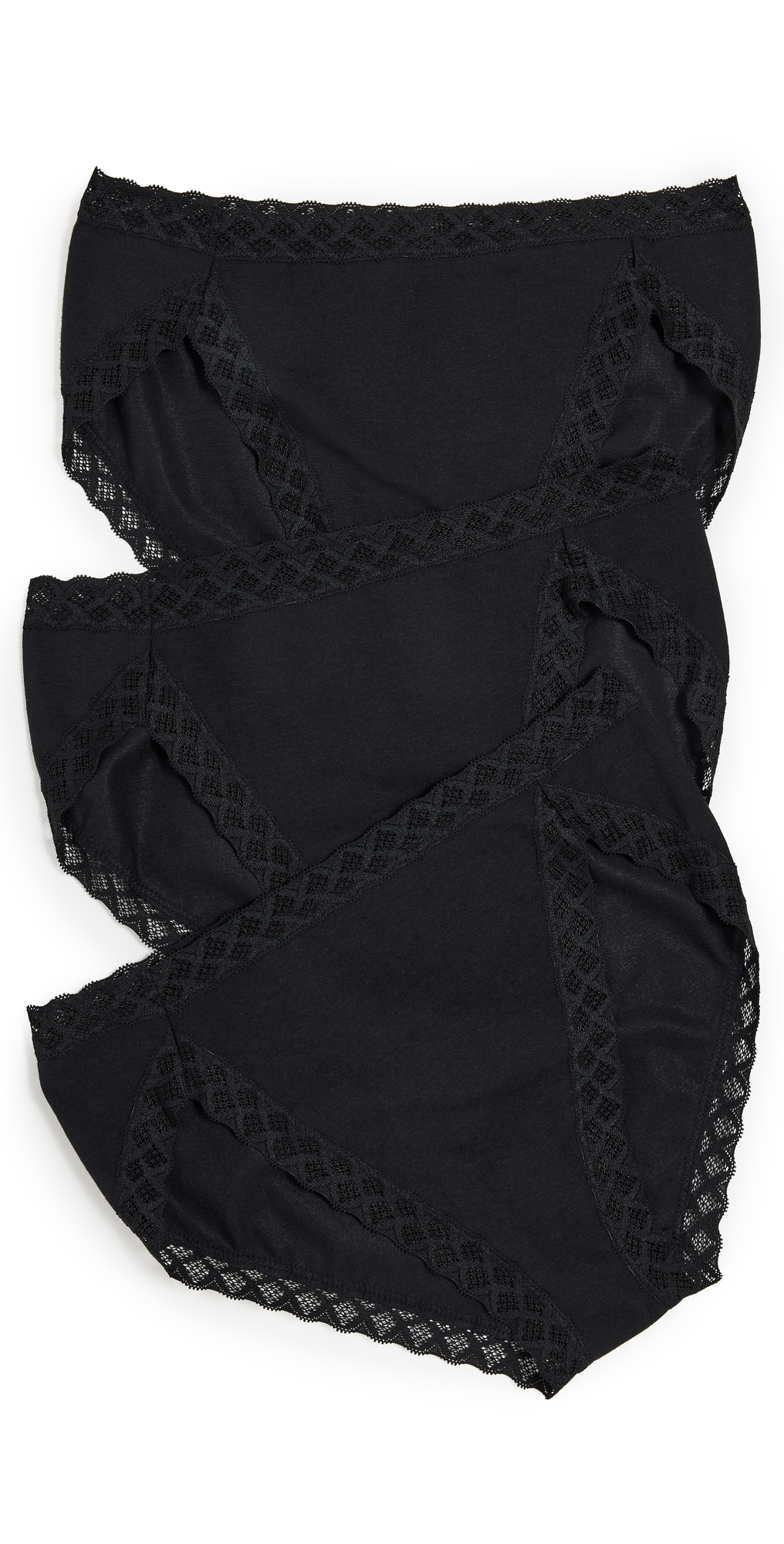 Natori Bliss French Cut 3 Pack Underwear Black In Black