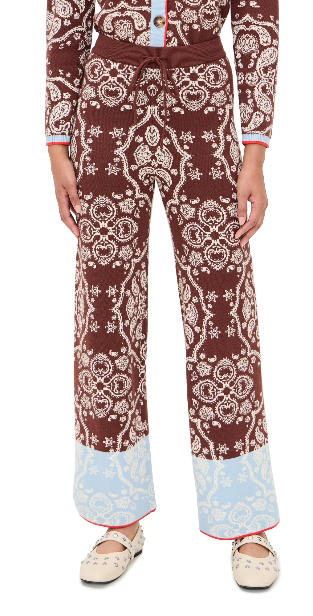 Never Fully Dressed Chocolate Bandana Joggers Chocolate In Brown