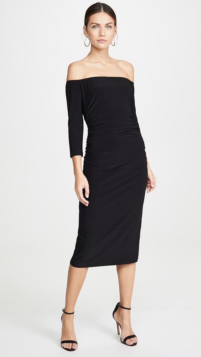 norma kamali off the shoulder dress
