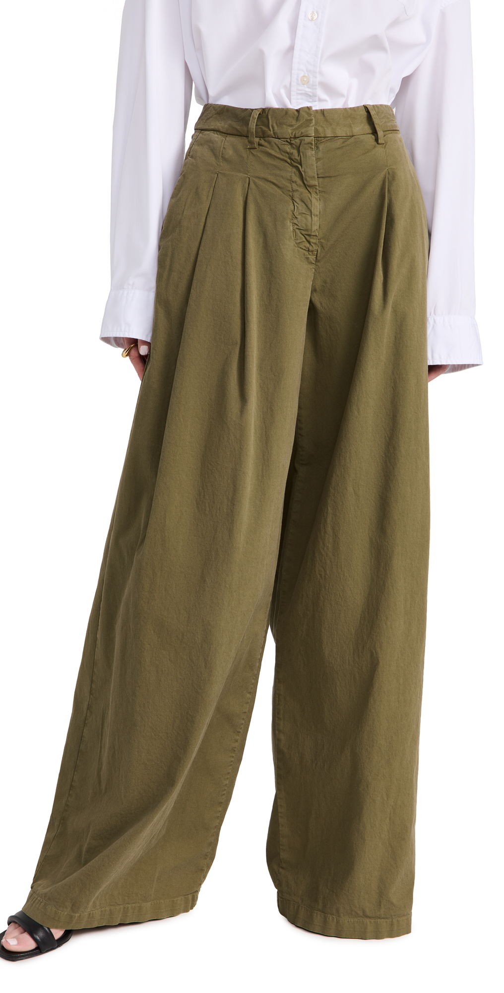 Nili Lotan Dillon Pants In Olive Green