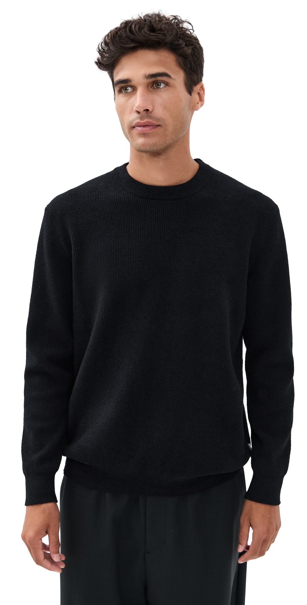 Nn07 Danny Lightweight Sweater Black In Black