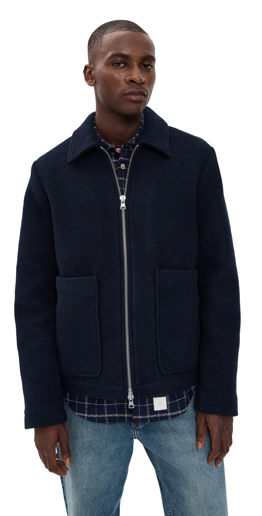 Nn07 Gael Zip Jacket Navy Blue In Blue