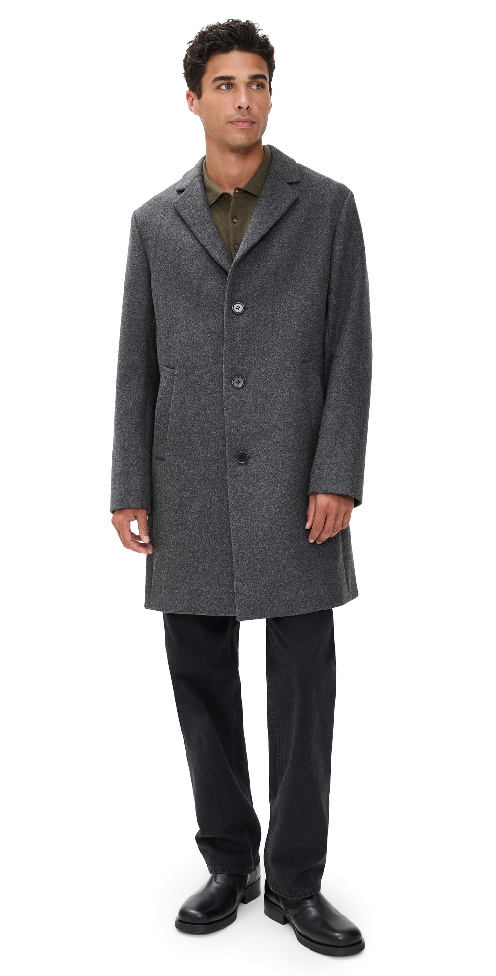 Nn07 Austin Wool Coat Grey Melange In Gray