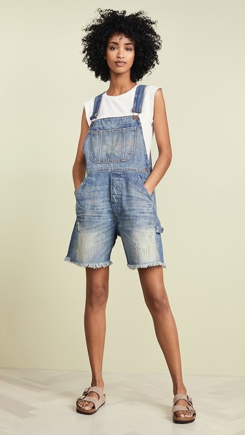 overall bermuda shorts