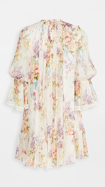patterned chiffon dress