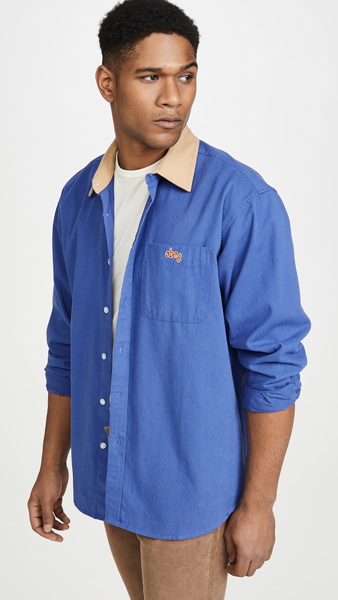 obey denim shirt