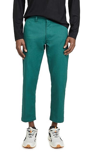 teal chino pants
