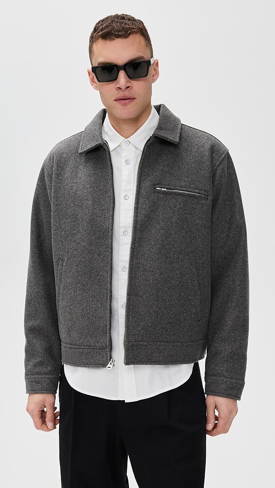 Officine Generale Cesario Lamb Vintage Leather Jacket | Shopbop