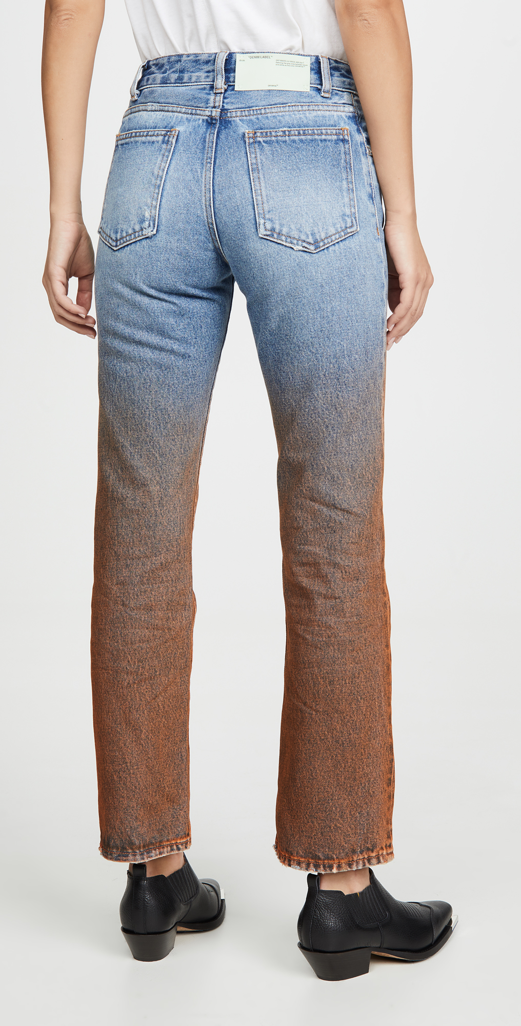 off white cropped jeans