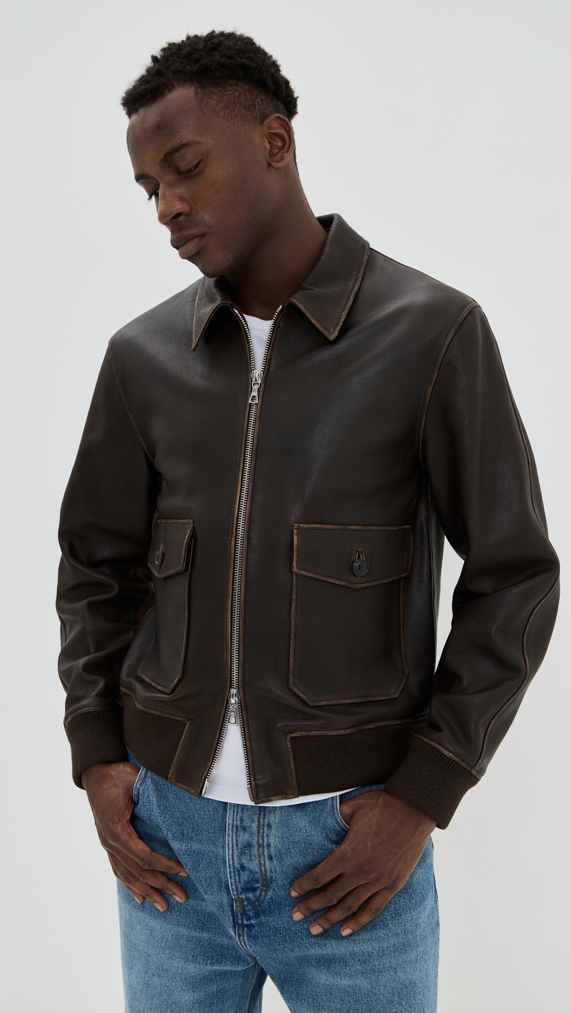 Officine Generaleレザージャケット Officine Générale Leather Jacket - Jackets - BeyondStyle