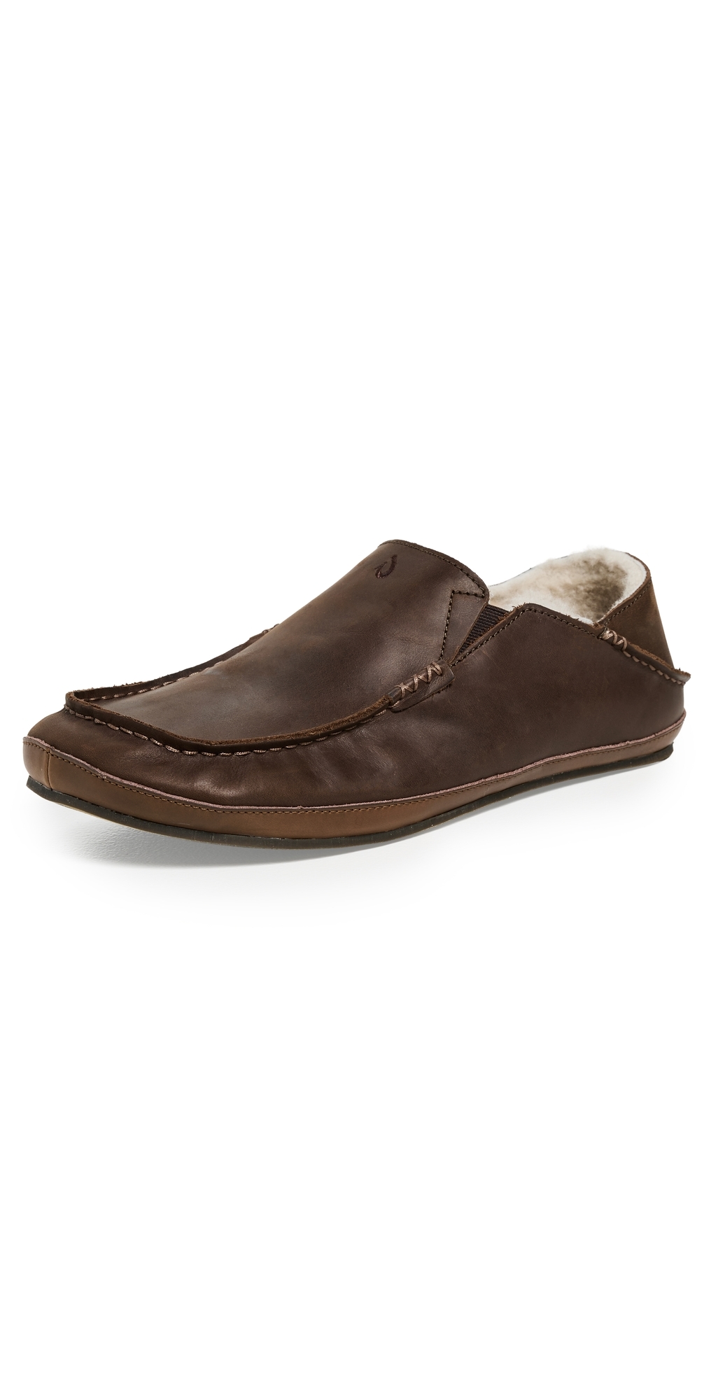 Olukai Moloa Slippers Dk Wood In Brown
