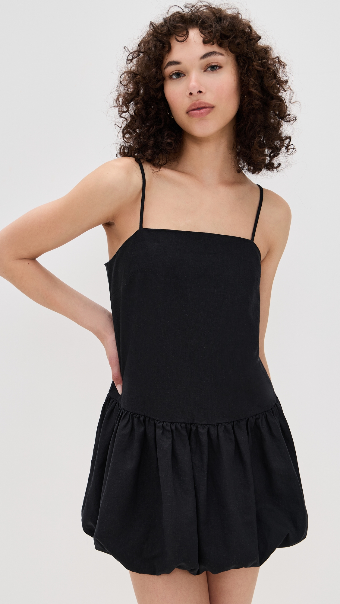 Onia Air Linen Bubble Mini Dress