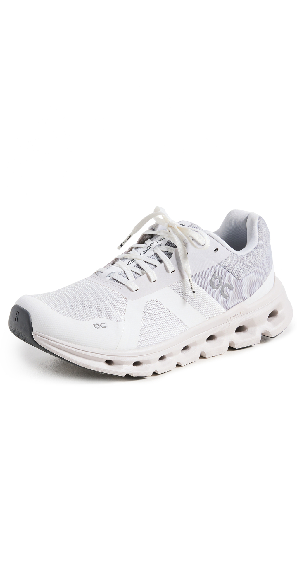 On Cloudrunner Sneakers In White/frost